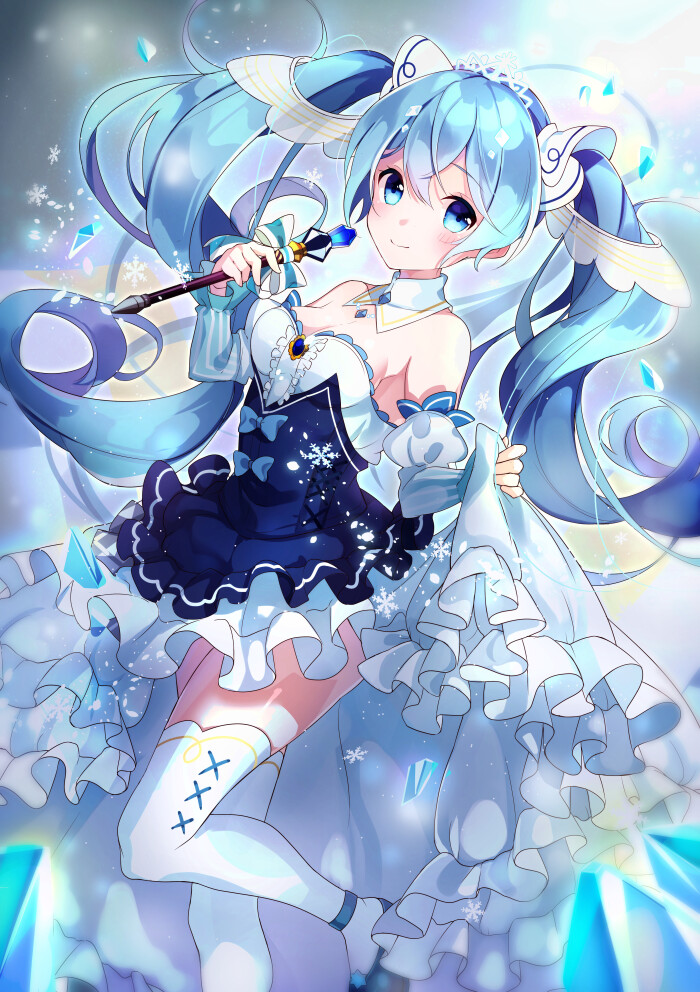 vocaloid 初音未来 雪未来2019 绘师:ごろー(p id=5599364)本作品id=