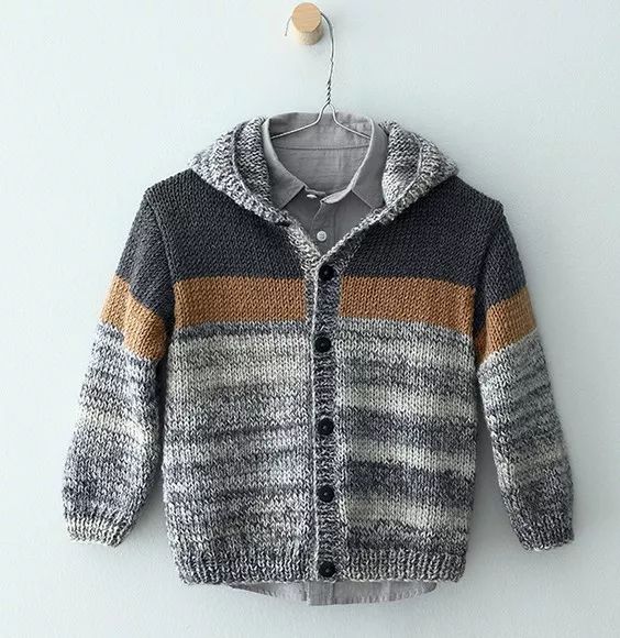 黑白灰真好看,法国克林最新款儿童毛衣款式欣赏