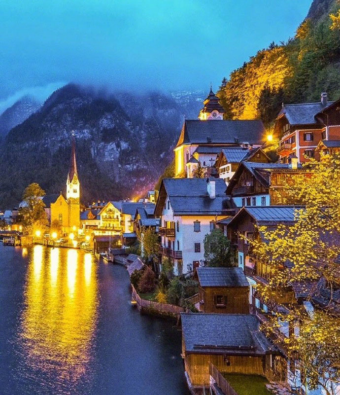 奥地利小镇hallstatt