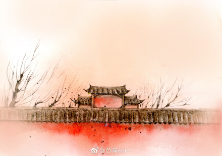 中国风水彩画风景www.caiibhui.com