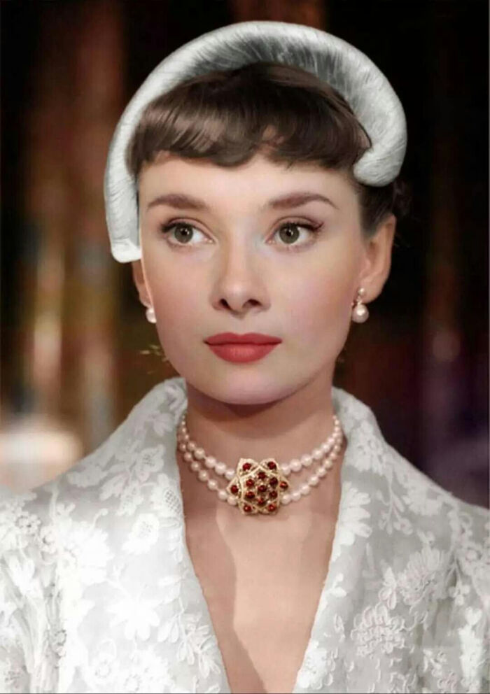 奥黛丽赫本 audrey hepburn 1929-1993年 1954年第7届英国电影学院奖
