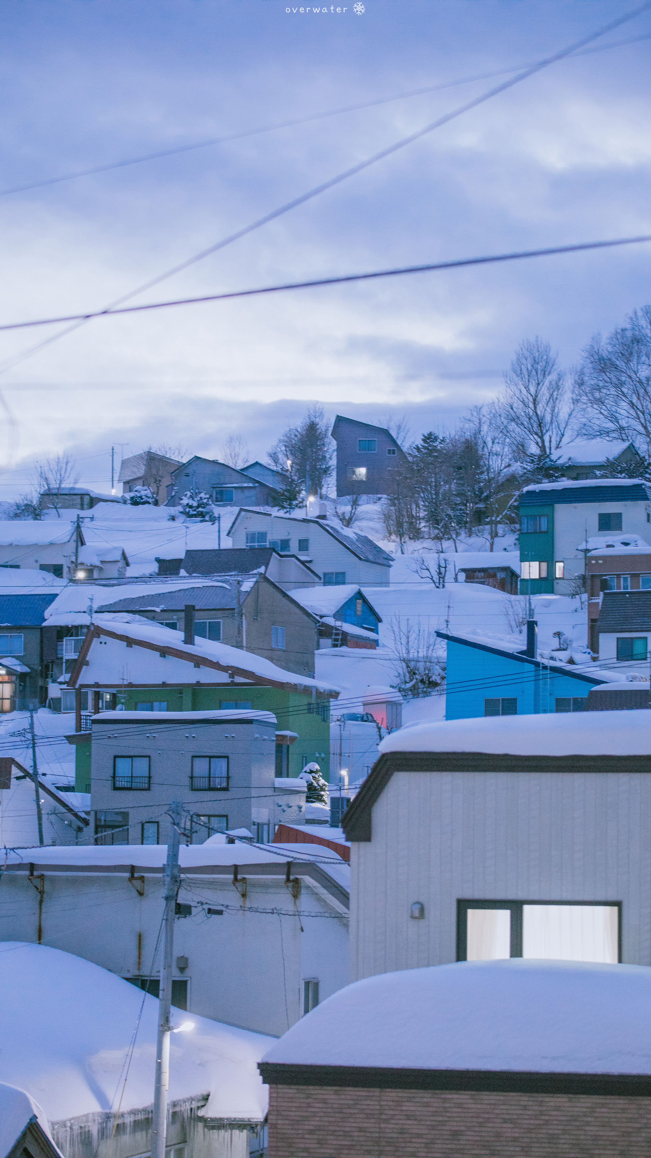 北海道雪景手机壁纸.