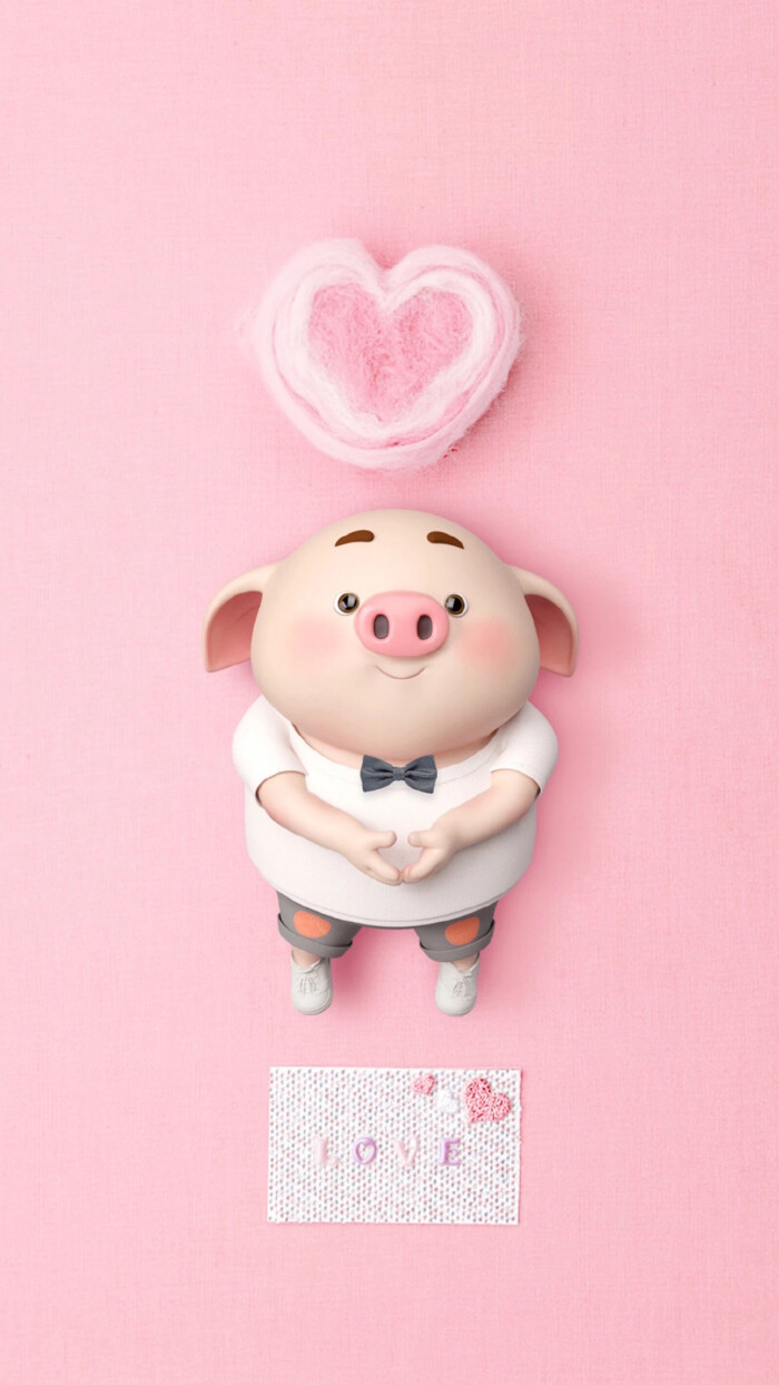 可爱猪猪iphone 壁纸