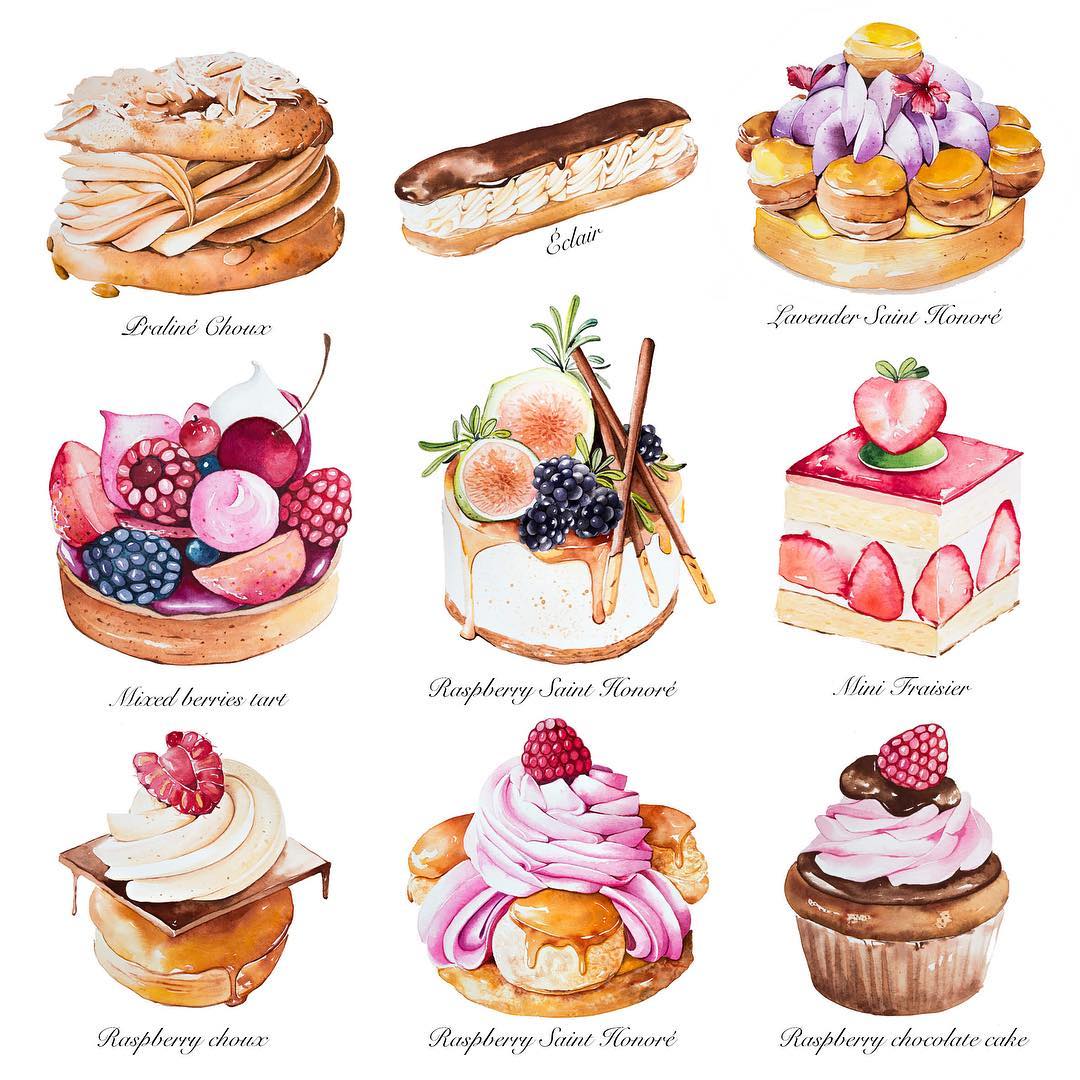 食物手帐素材 ins:enya_todd