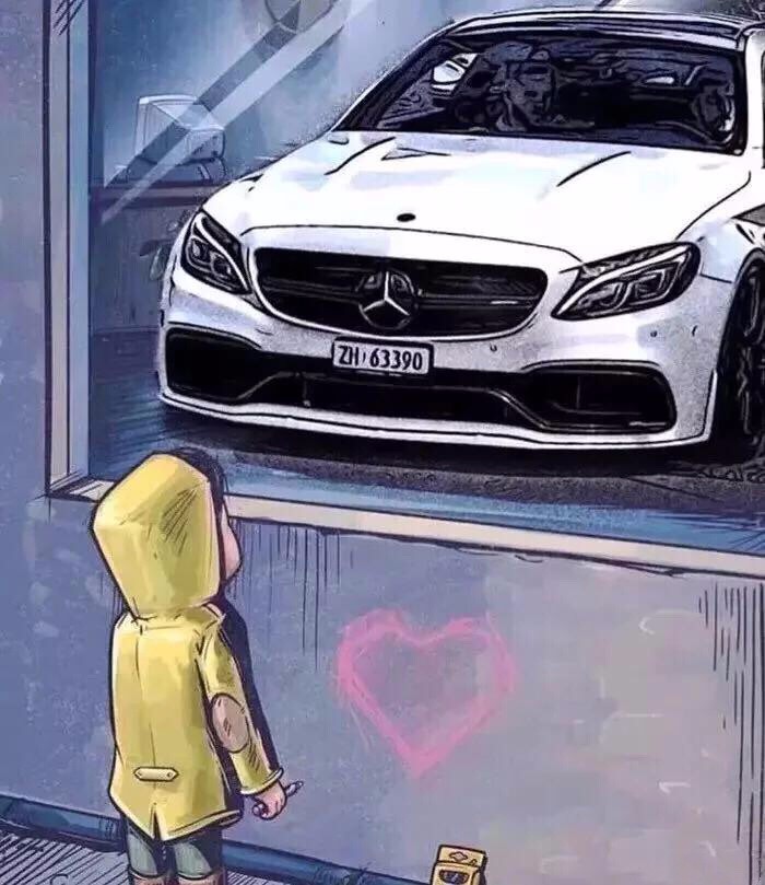 橱窗里的汽车
