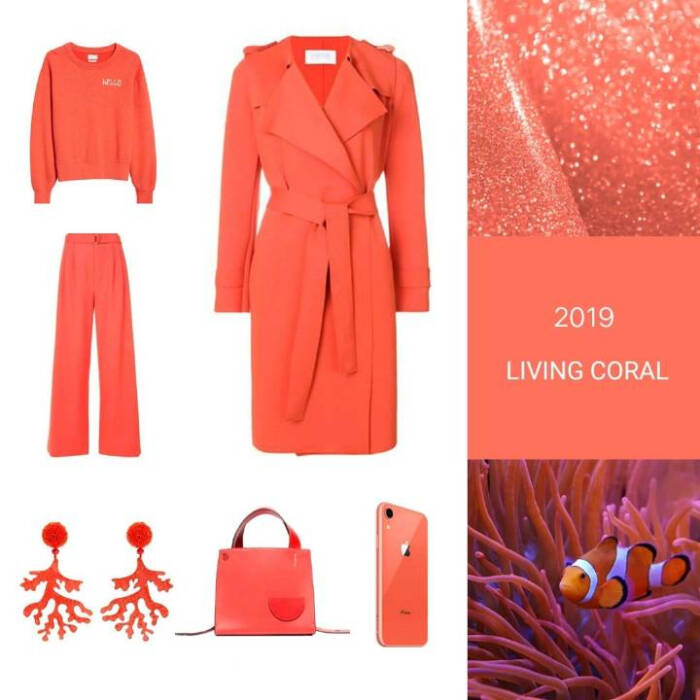 充满活力生命力的珊瑚橙(living coral,色号pantone 16-1546)明年的