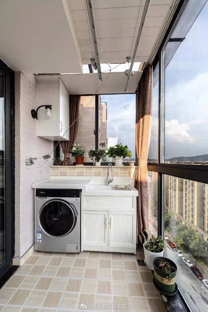 阳台洗衣机 收纳柜,整洁实用