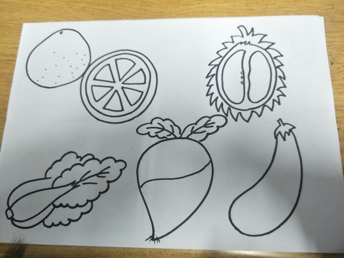 简笔画 水果蔬菜