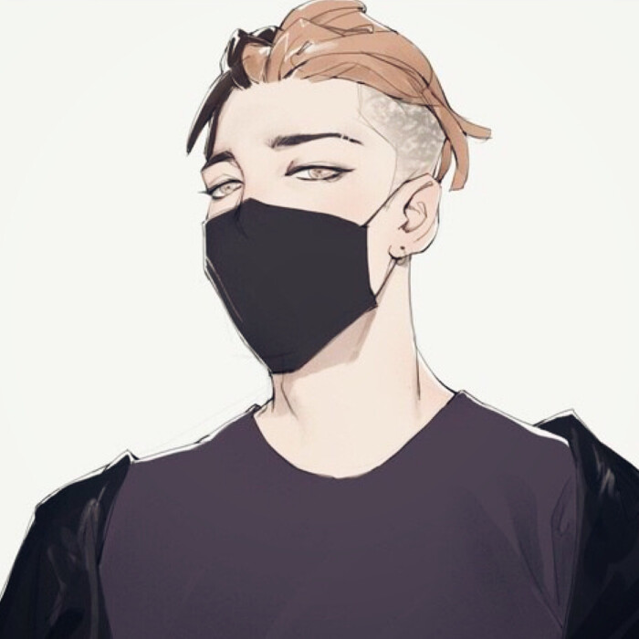 手绘 漫头 男头
