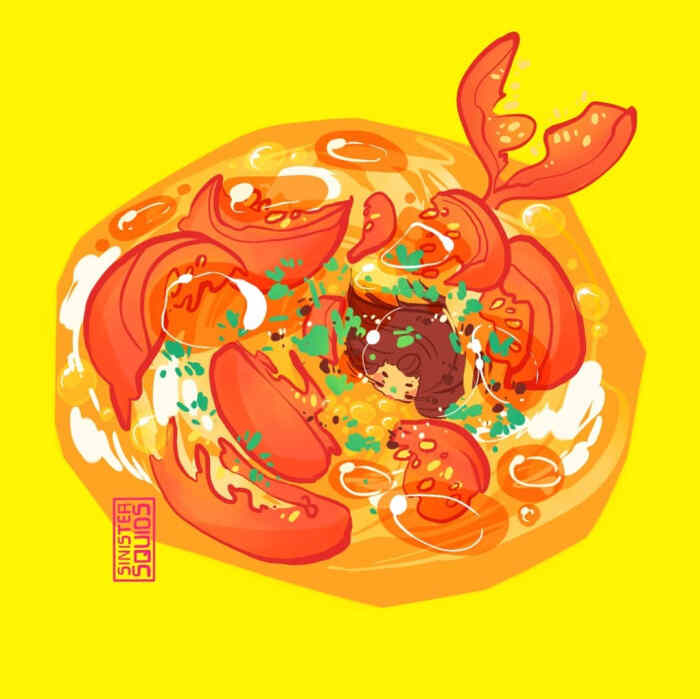 食物方块手帐素材 ins:sinistersquids