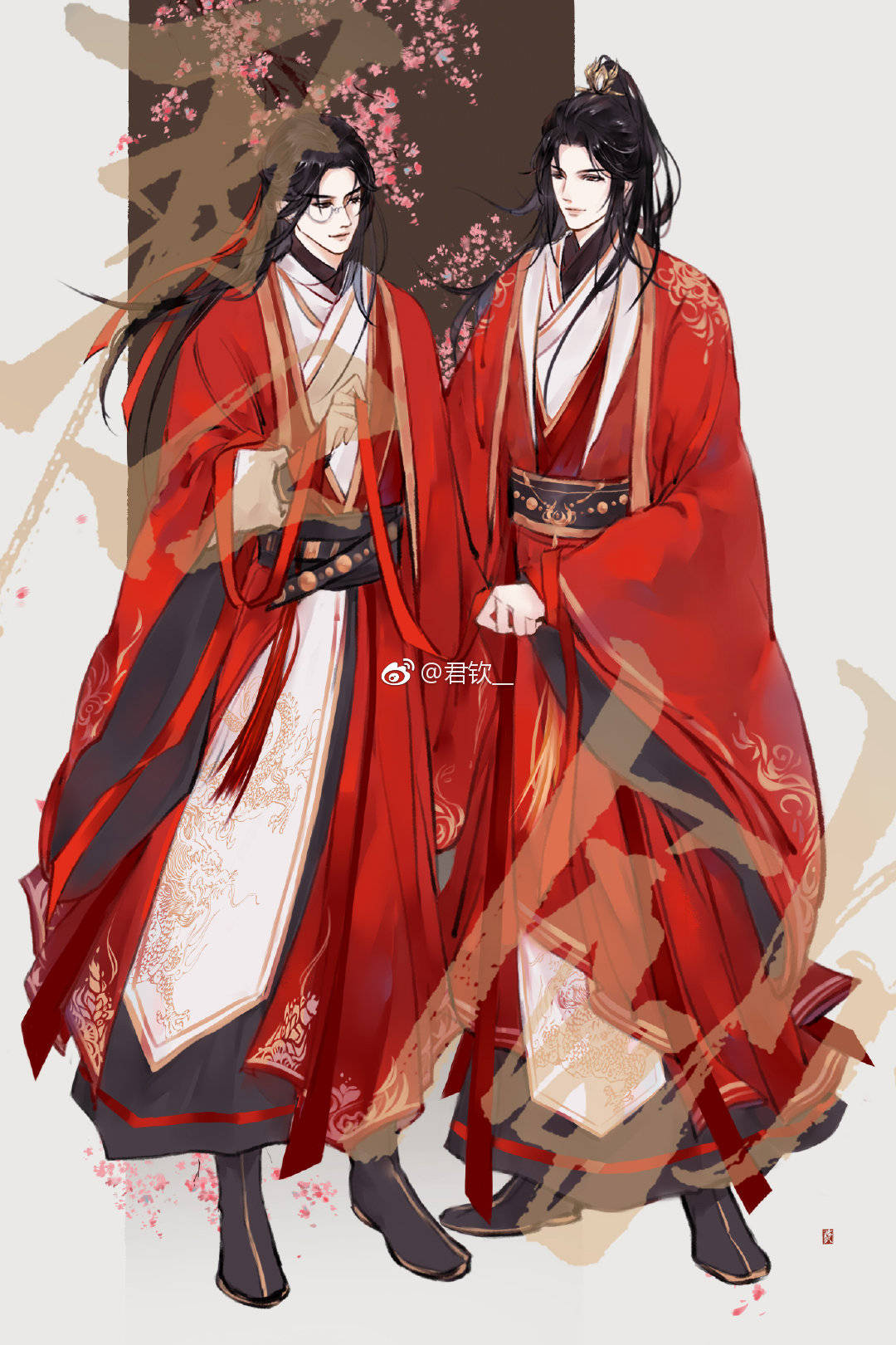 长顾#杀破狼私设长顾婚服稿画师微博:君钦_ [授权转载]