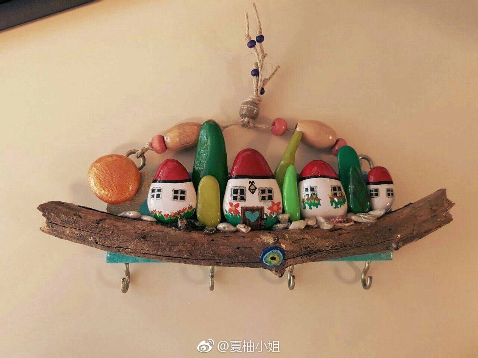 给石头安个家,分享一组创意石头画~[兔子][爱你] #手作教程##小清新