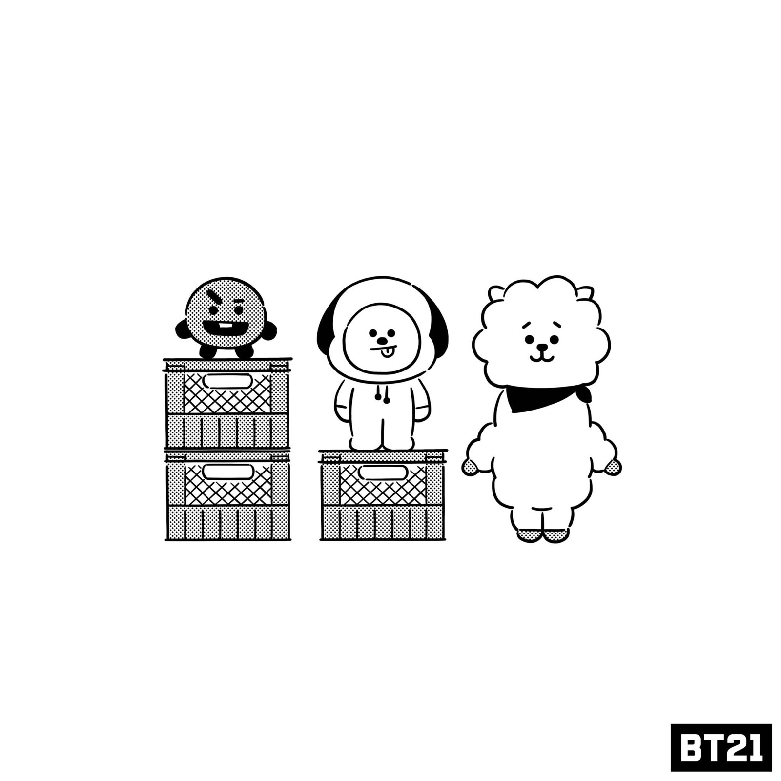 防弹手绘,漫画,q版,bt21