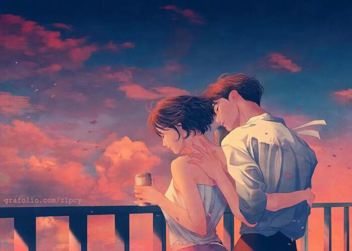她的作品大多是一些情侣日常,暧昧的场景,让人脸红心跳.非常唯美清新.