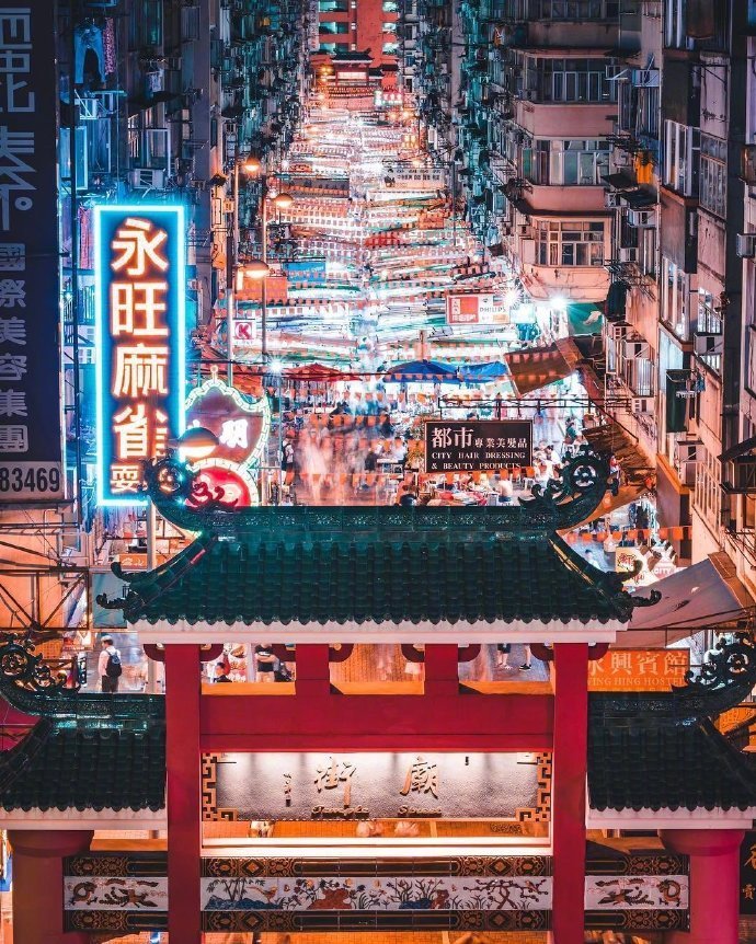 香港街头夜景