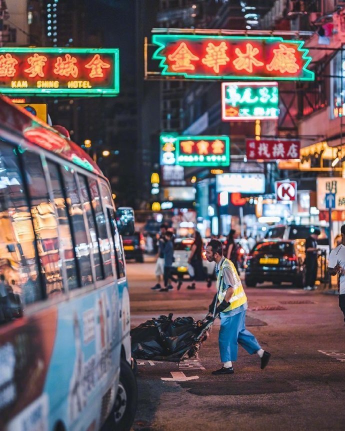 香港街头夜景