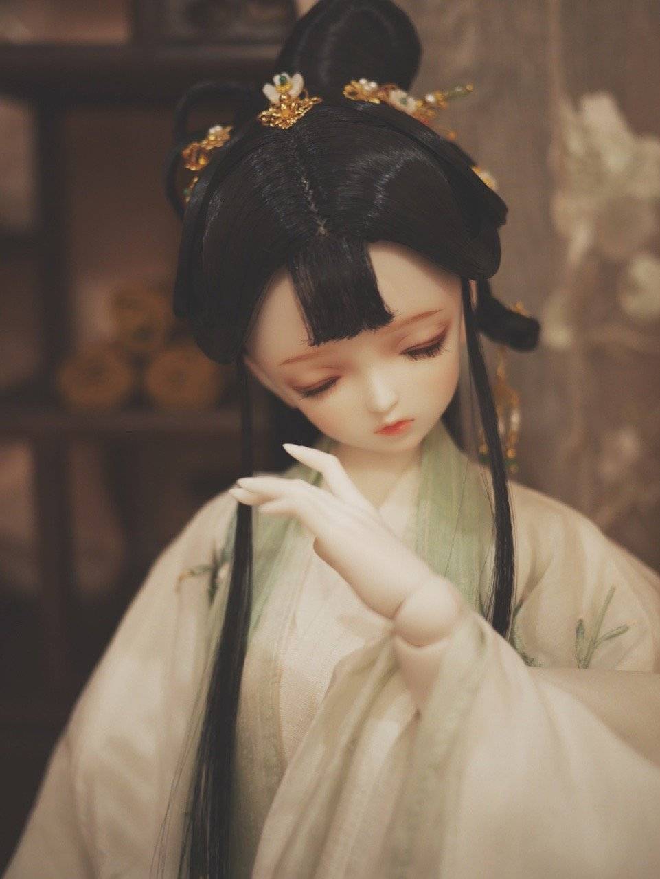 古风美人 sd娃娃 bjd 玩具 人偶 壁纸 萌物