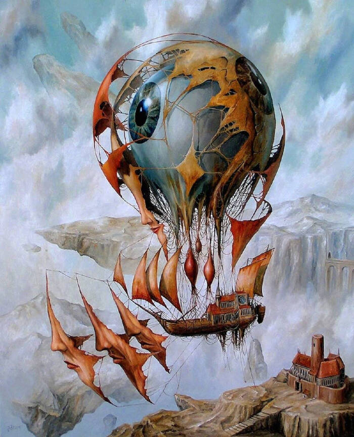 画家jaroslaw jasnikowski 超现实主义绘画作品