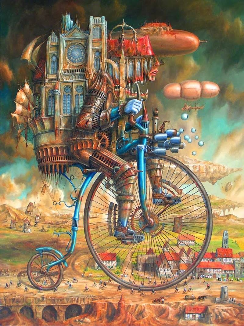 画家jaroslaw jasnikowski 超现实主义绘画作品