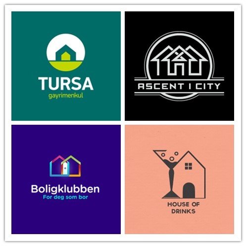 如果你想寻找一个些以房子,或者是房地产企业相关的创意logo设计灵感