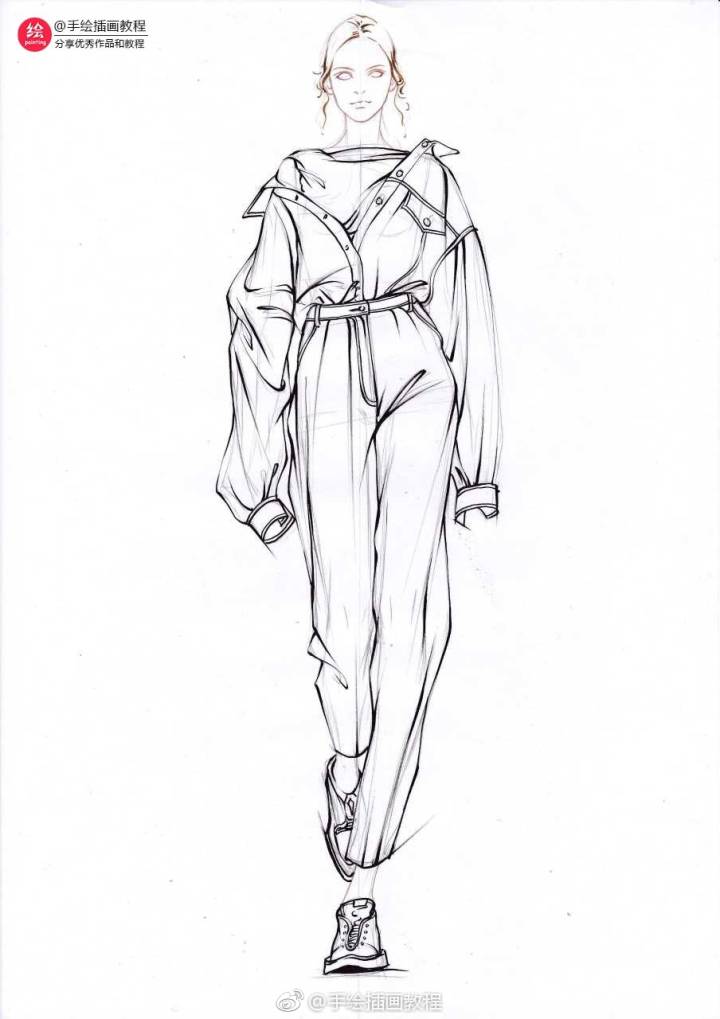 服装画线稿