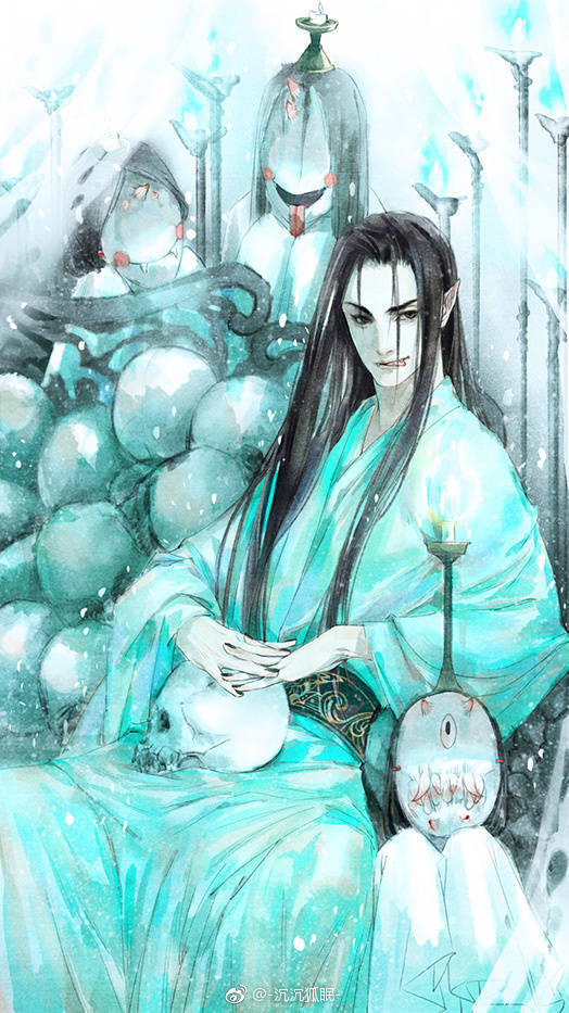 画师id -沉川溪行- 蓝忘机蓝湛含光君,青灯夜游戚容,花城谢怜.