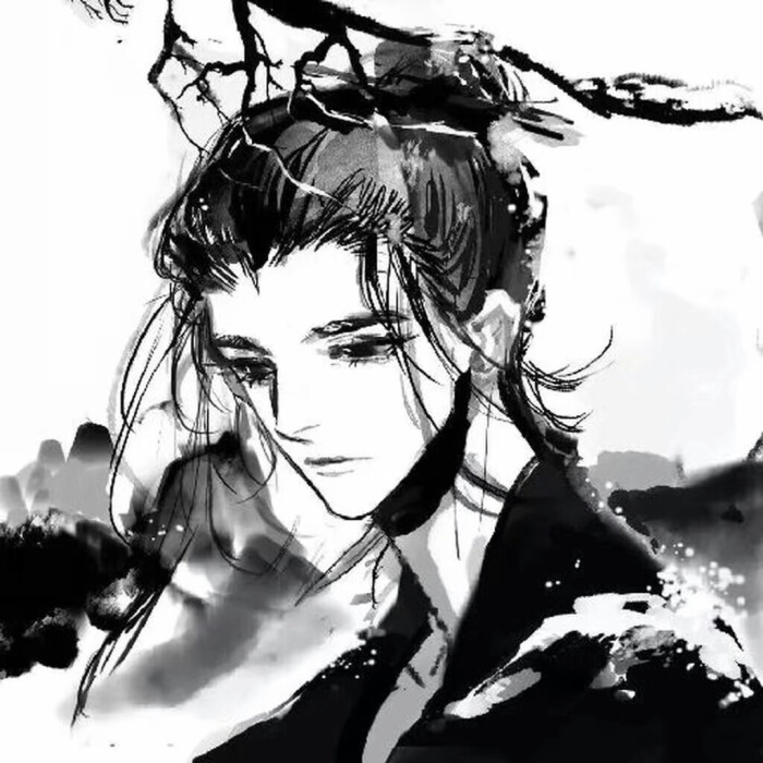 黑白古风男头像 这次不丧了