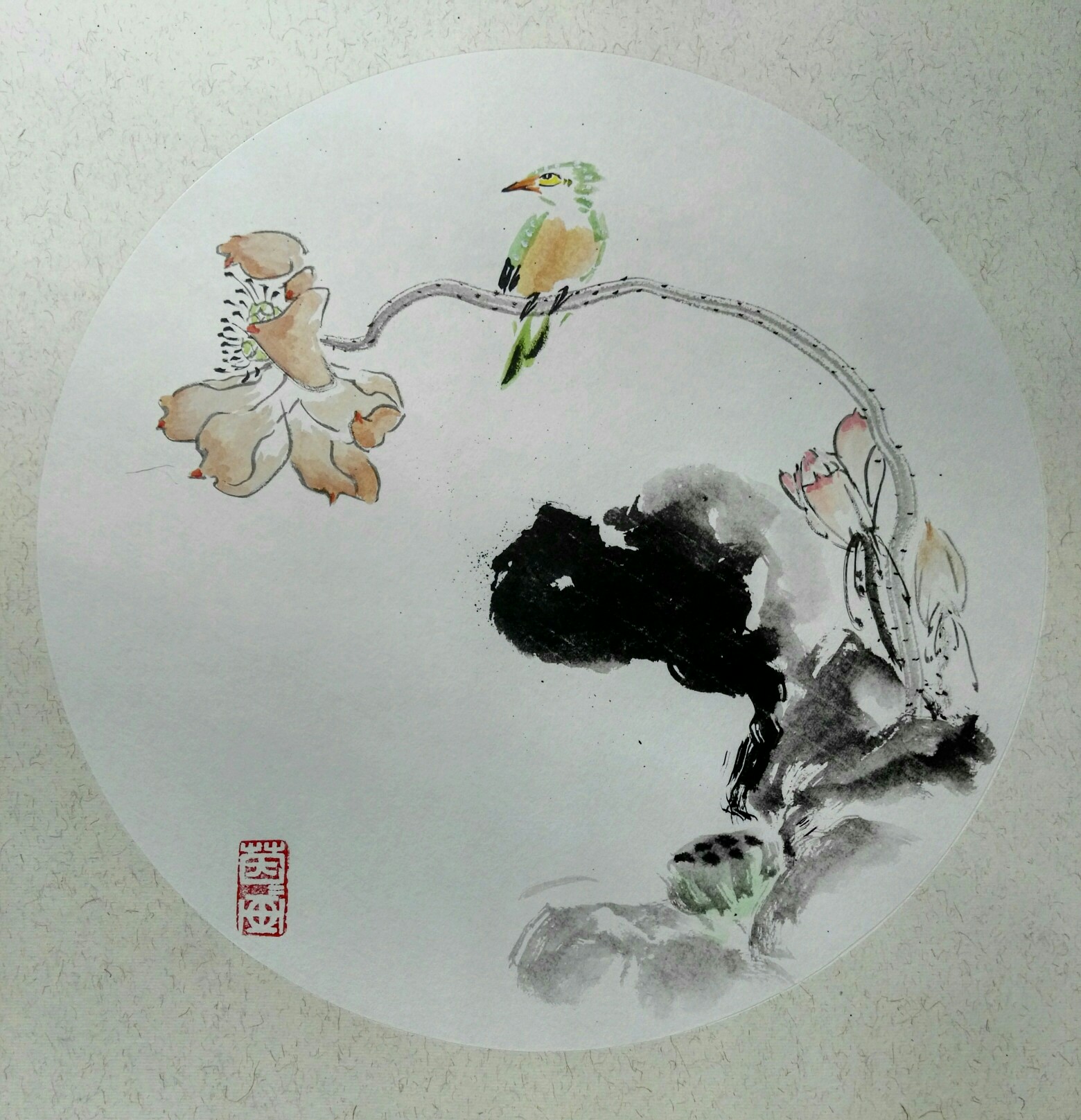 《水墨团扇》