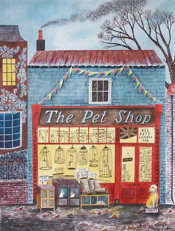 街边的小店背景英国插画师 emily sutton