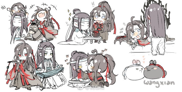 画师微博id agentddd 魏无羡魏婴蓝忘机蓝湛含光君