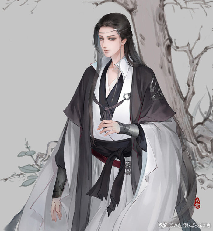 手绘古装美男 插画师:A君