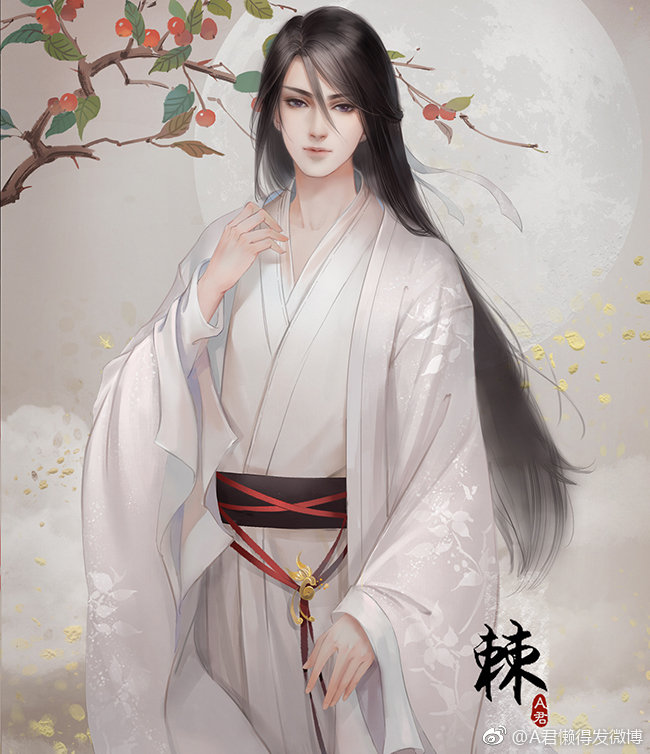 手绘古装美男 插画师:a君