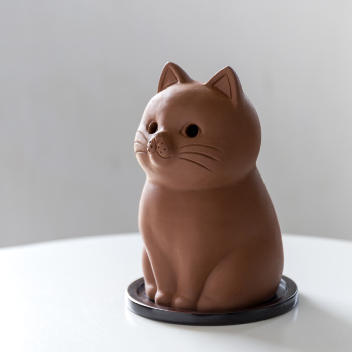 一笑间|猫香炉创意陶瓷家用室内客厅可爱摆件净化空气香薰炉蜡烛