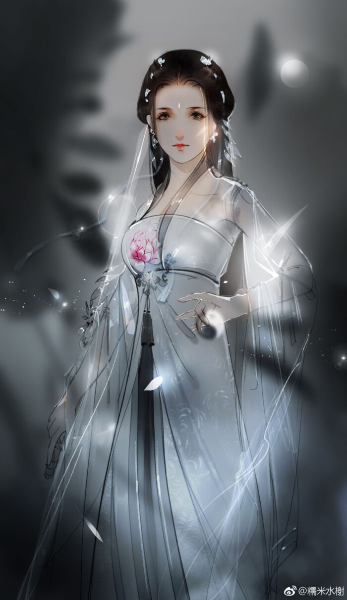 手绘古装美女 插画师:糯米水榭