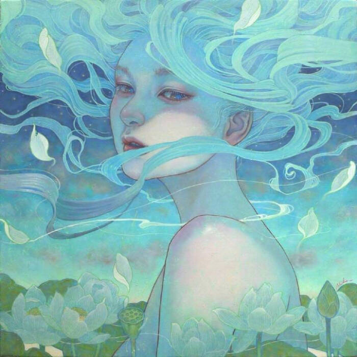唯美 人像 插画日本插画艺术家 平野実穂(miho hirano) 转自微博