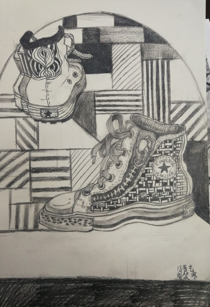 设计素描期末三小时命题考试作业