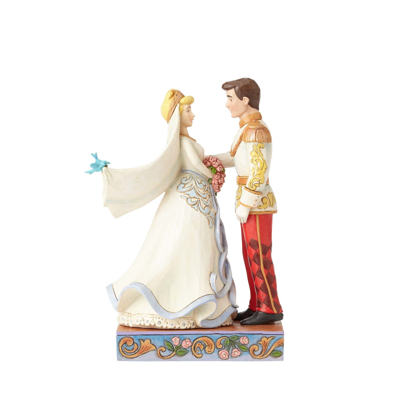 代购【disney美国代购】cinderella灰姑娘公主王子结婚婚礼树脂摆件