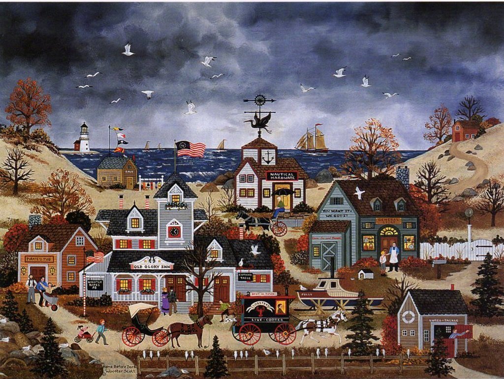插画:画家jane wooster scott小镇故事插画艺术作品欣赏