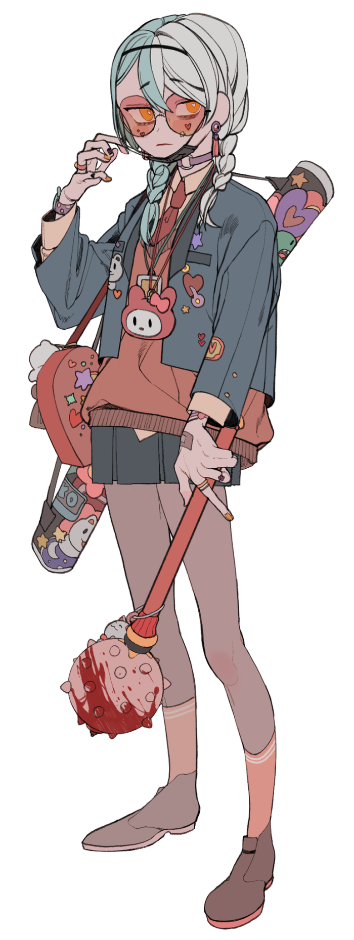 二次元精致细腻优雅 诡异系画师: (@mopidona)