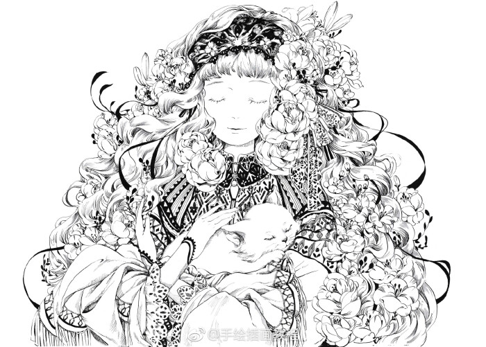 一张纸,一支笔,用线条去描绘表达自己内心的世界,或转折,或飘逸,或