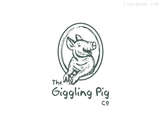 咯咯猪养猪场健康猪   logo设计网-标志网