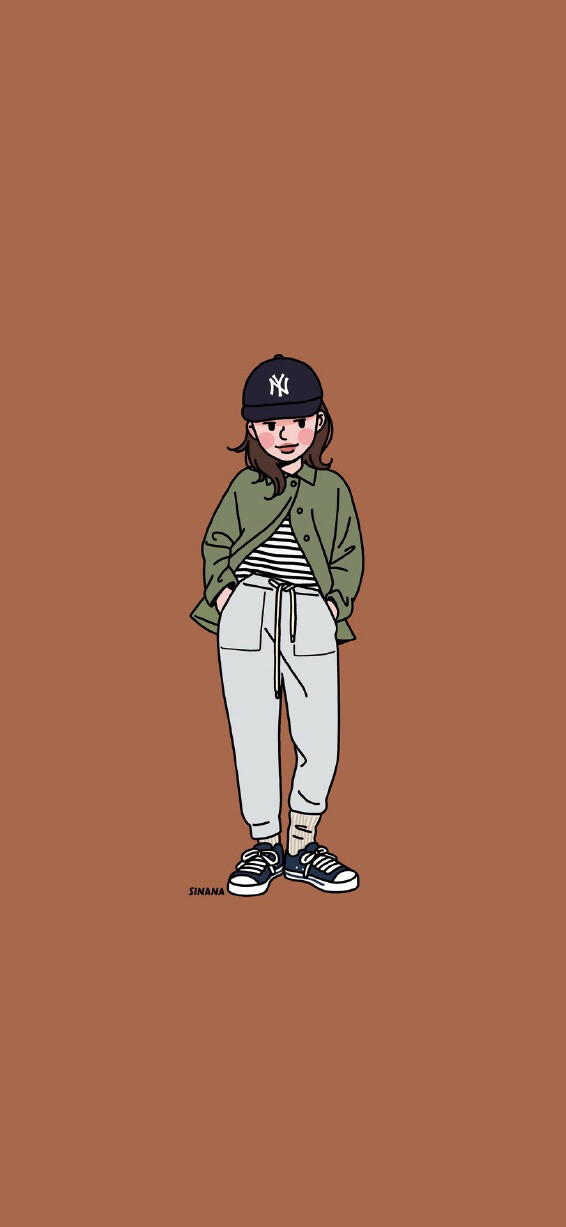 酷女孩 壁纸插画