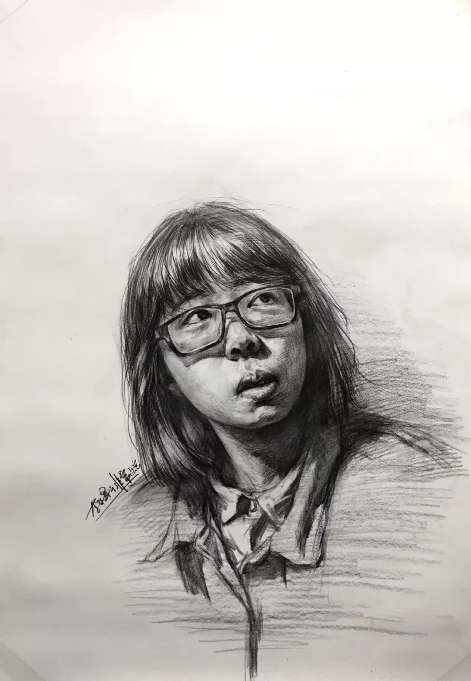 阿峰老师素描头像