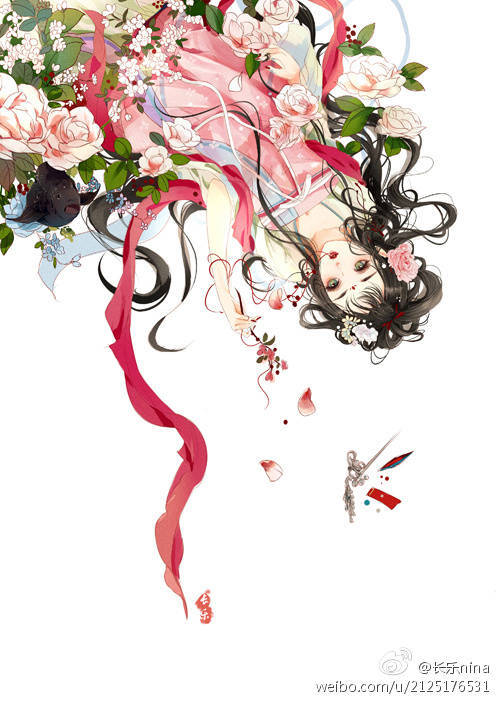 古风 古韵 中国风 手帐素材 插画 手绘 彩绘
