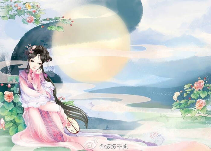 古风 古韵 中国风 手帐素材 插画 手绘 彩绘 头像