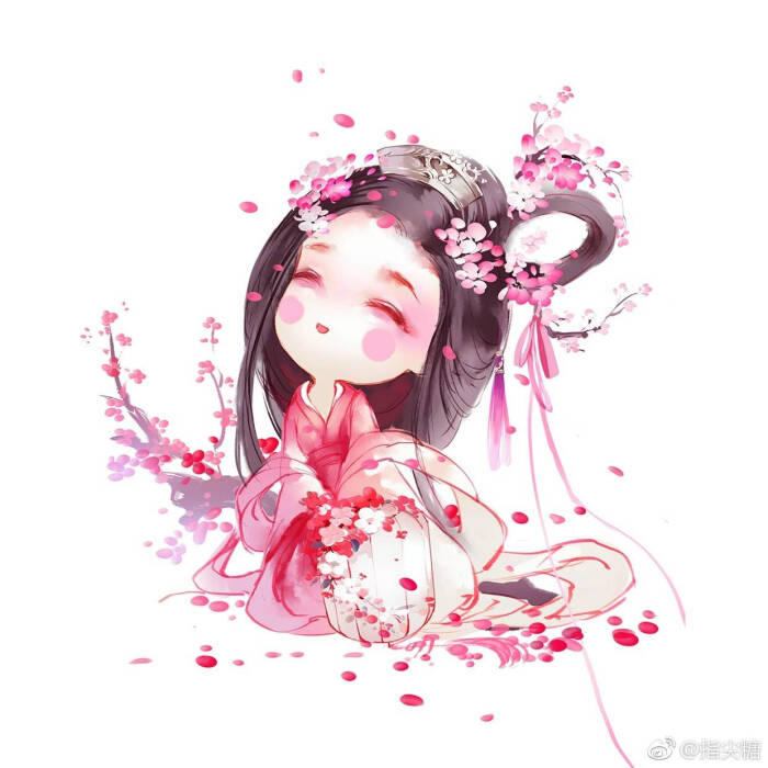 古风 古韵 中国风 手帐素材 插画 手绘 彩绘 头像