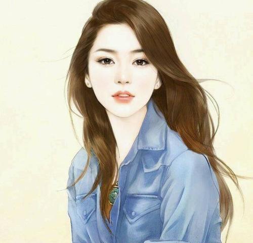 现代唯美美女插画