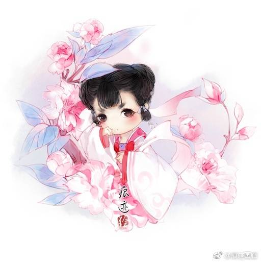 q萌 古风 古韵 中国风 手帐素材 插画 手绘 彩绘 头像
