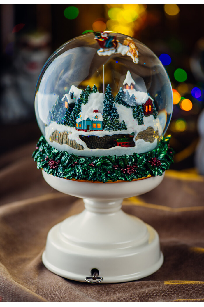 jarll水晶球音乐盒圣诞节送女生儿童礼物八音盒