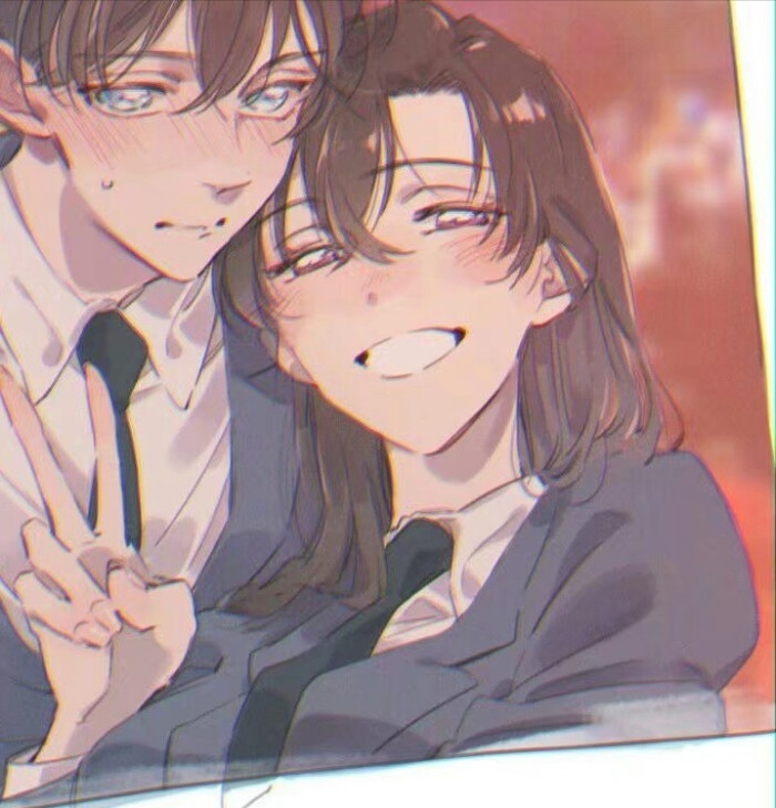 啊画师没有找到(-----___-----)工藤新一,毛利兰,《名侦探柯南》情头